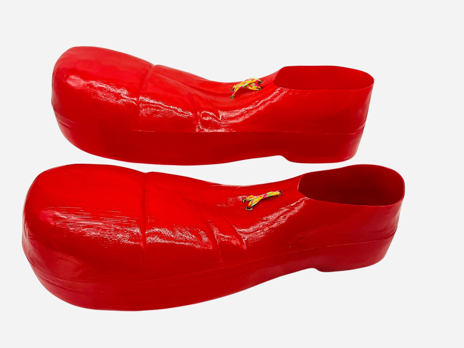 Vintage Rubie's Red Clown Shoes: Excellent condition. Marked on bottom 1978 #741. Each shoe measures 15 inches long.