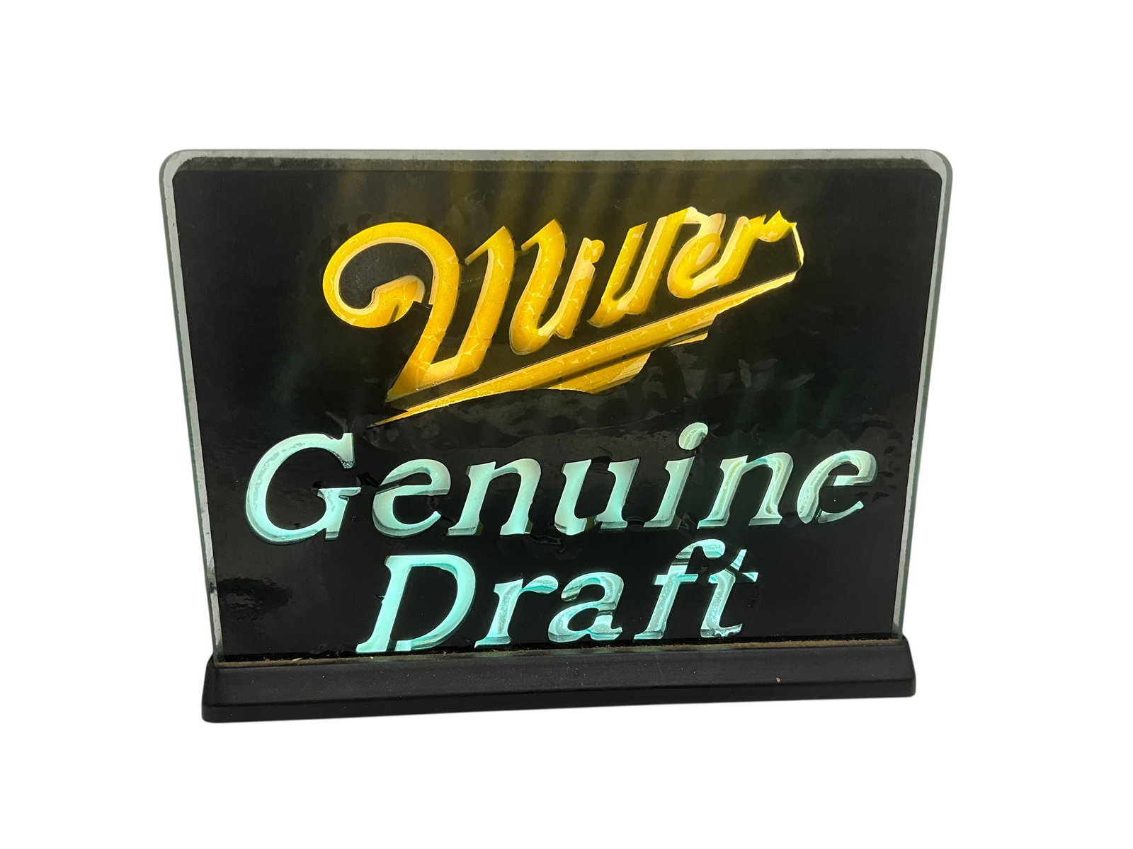 Electriglas Miller Genuine Draft Table Top Sign (1 of 3)
