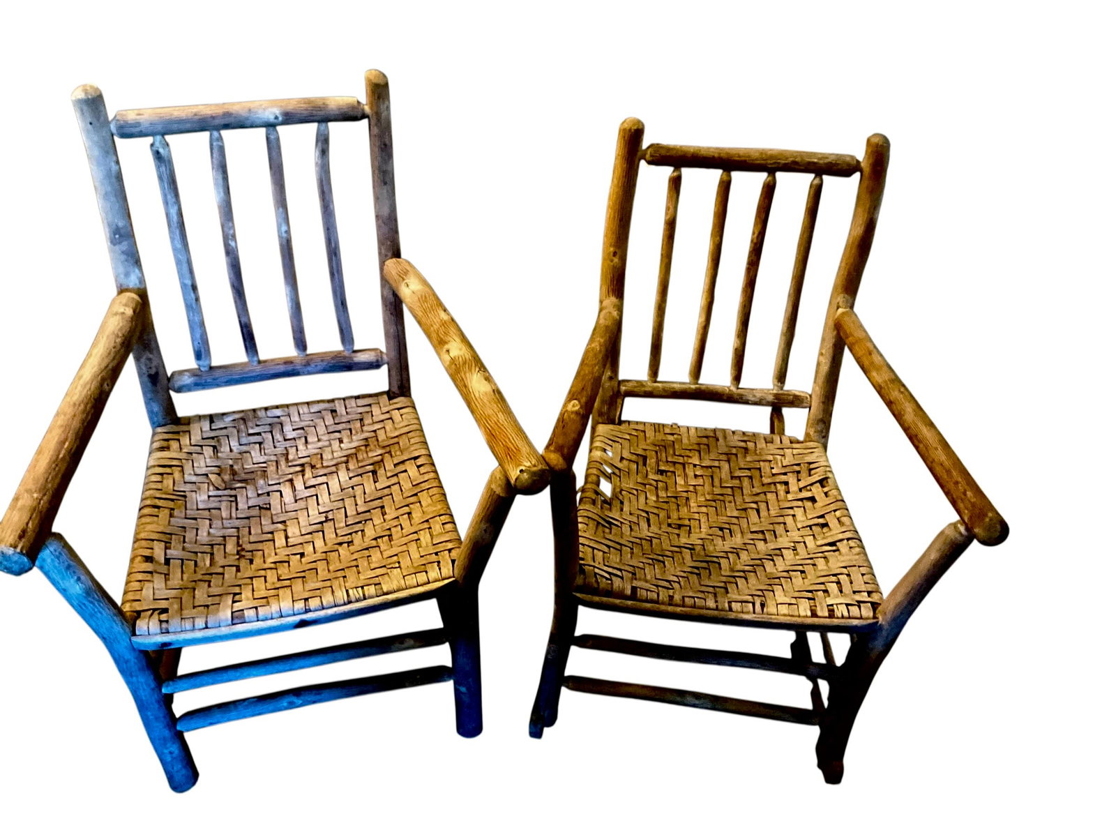 Pair Vintage Old Hickory Chairs / 1 Chair 1 Rocker (1 of 5)