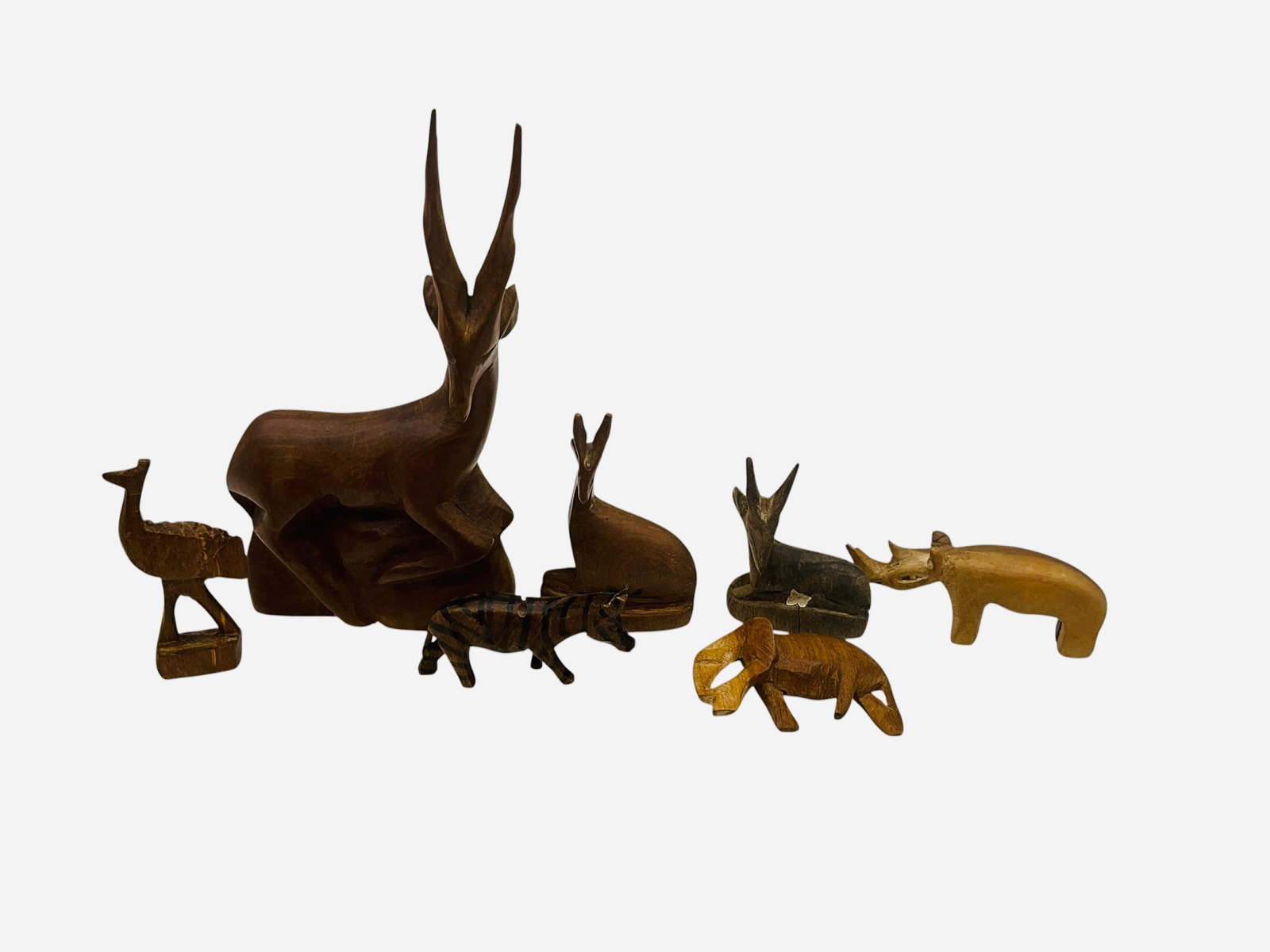 Seven Wood Carved Animals (1 of 1)