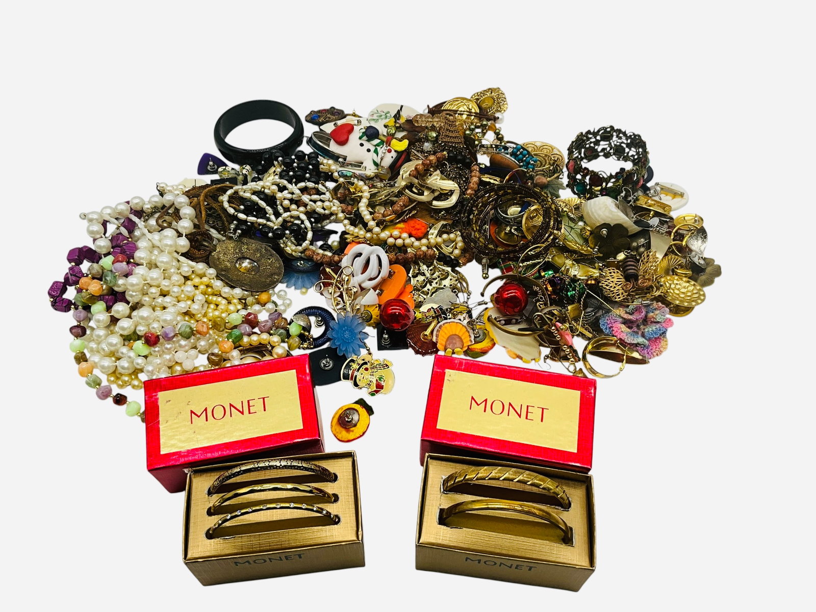 Lot Of Jewelry Earrings Beads Monet Misc: All untested. Selling as is. See photos. 