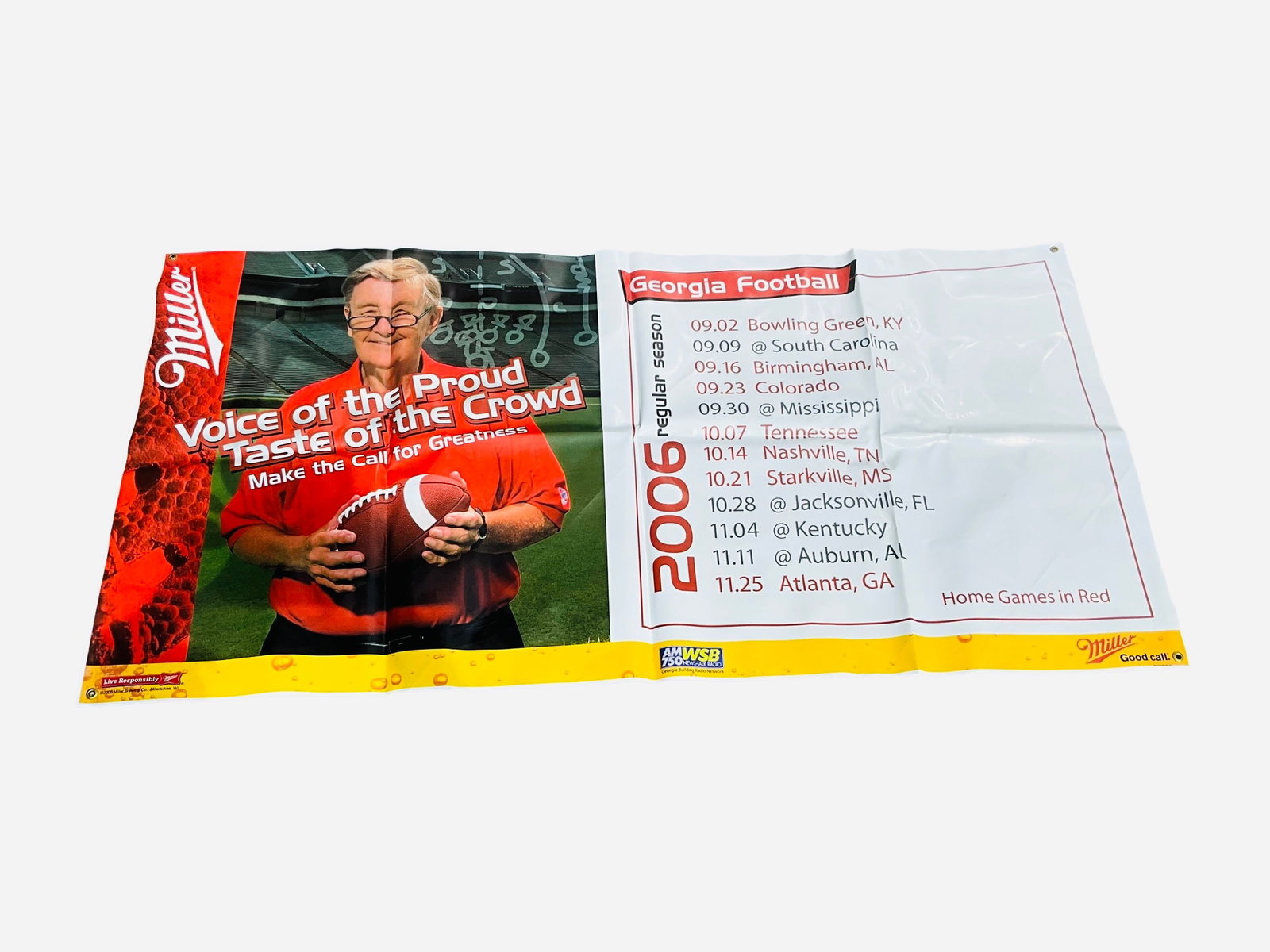 UGA Vince Dooley Schedule Banner (1 of 1)