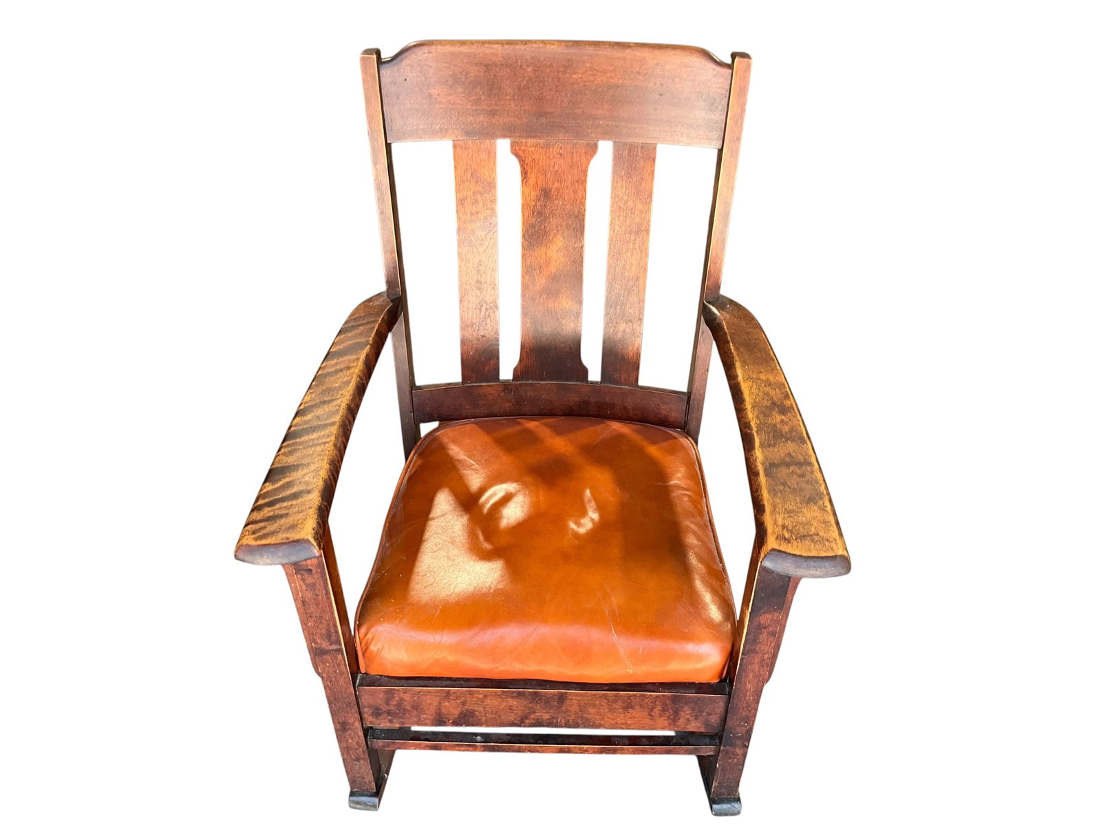 Antique Arts & Crafts Mission Oak Rocking Chair (1 of 3)