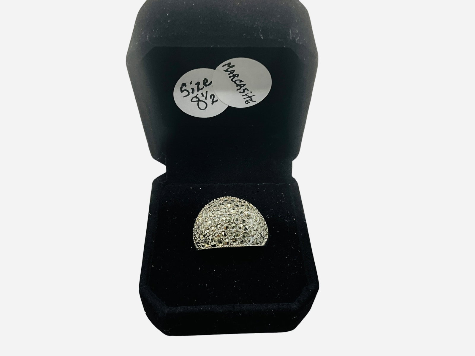 Sterling Silver Marcasite Ring: Great condition. Size 8.5.