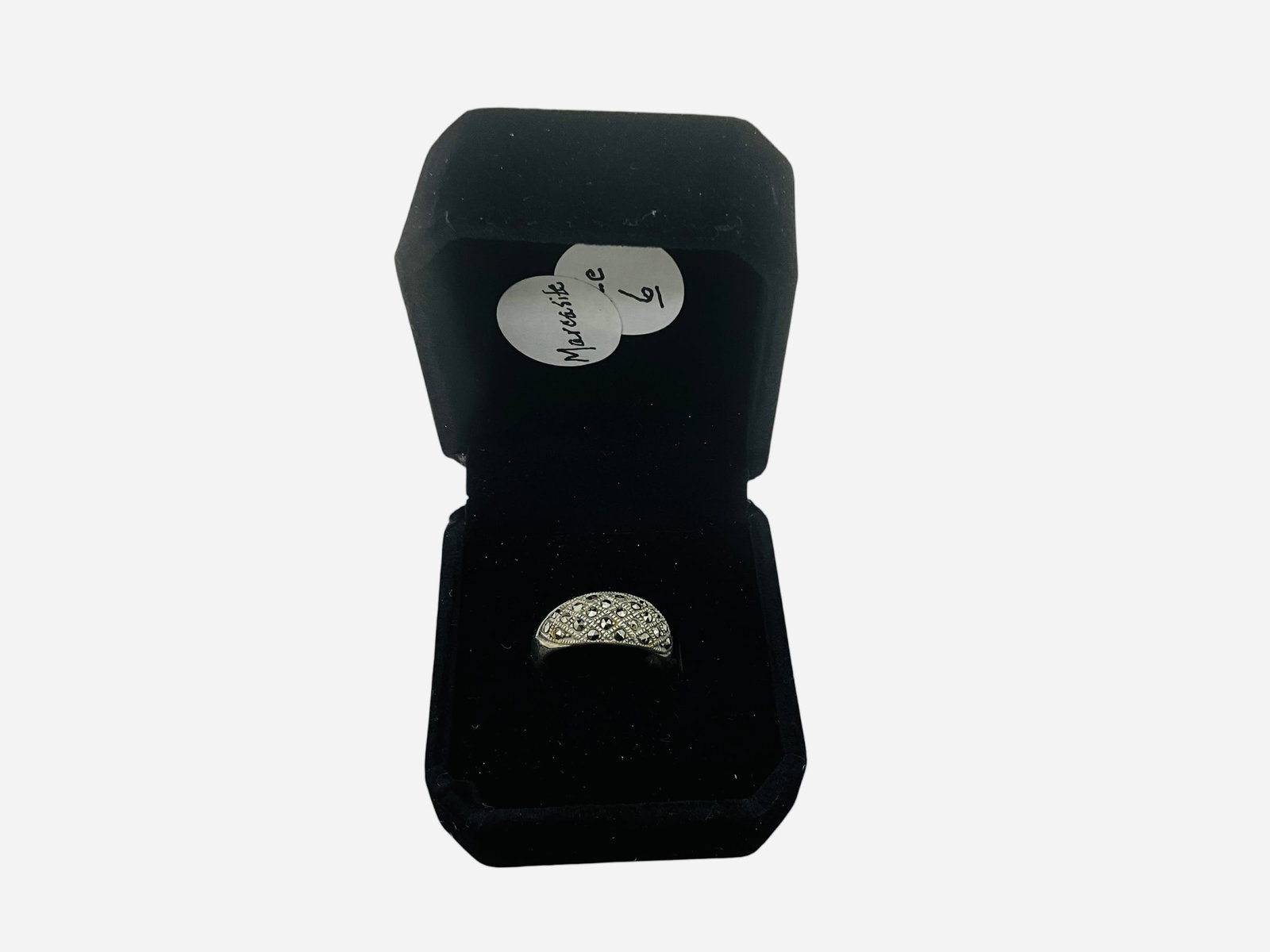 Sterling Silver Marcasite Ring: Great condition. Size 6.