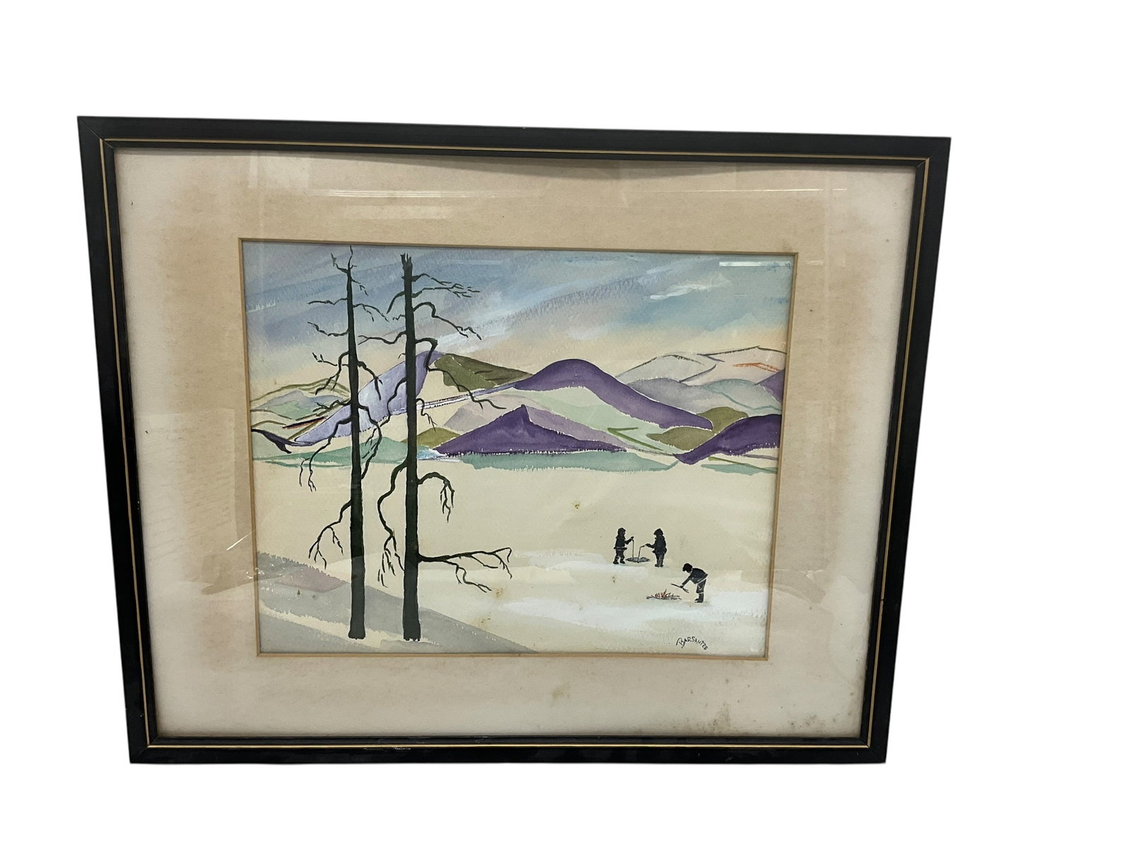 Beatrice Barsantee Watercolor - Purple Mountains (1 of 3)