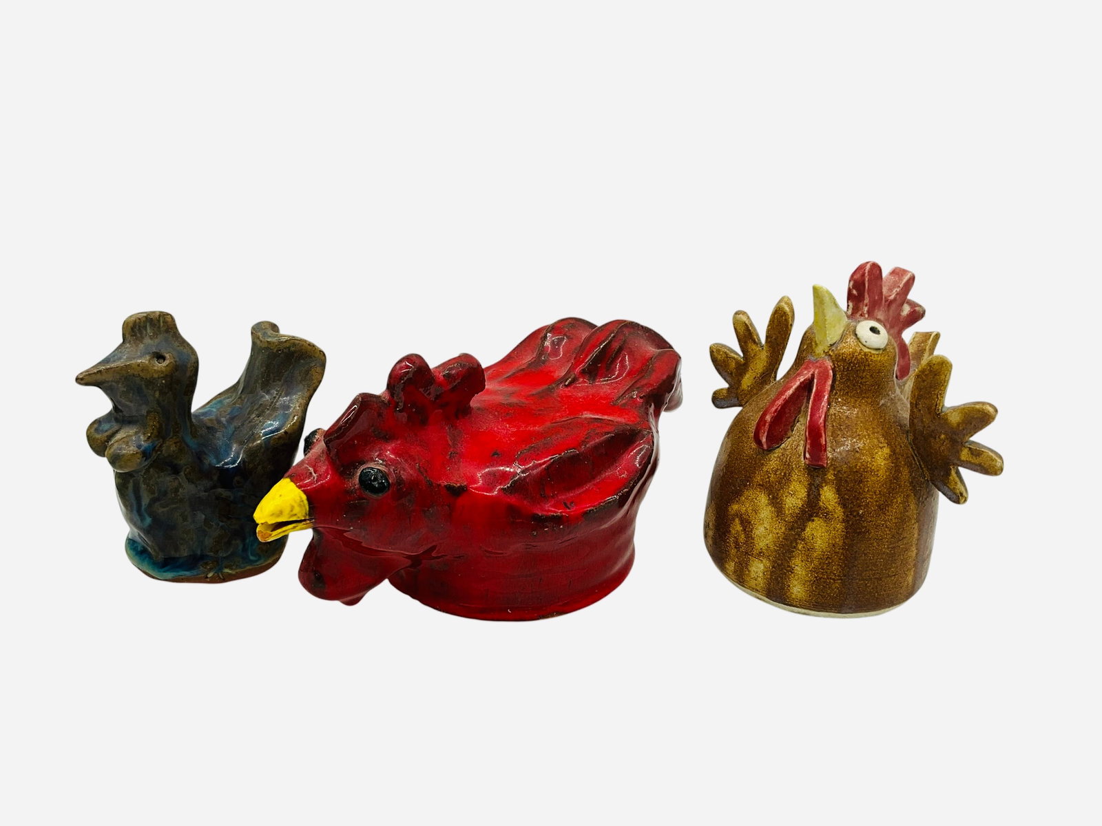 Three Folk Pottery Birds (1 of 3)
