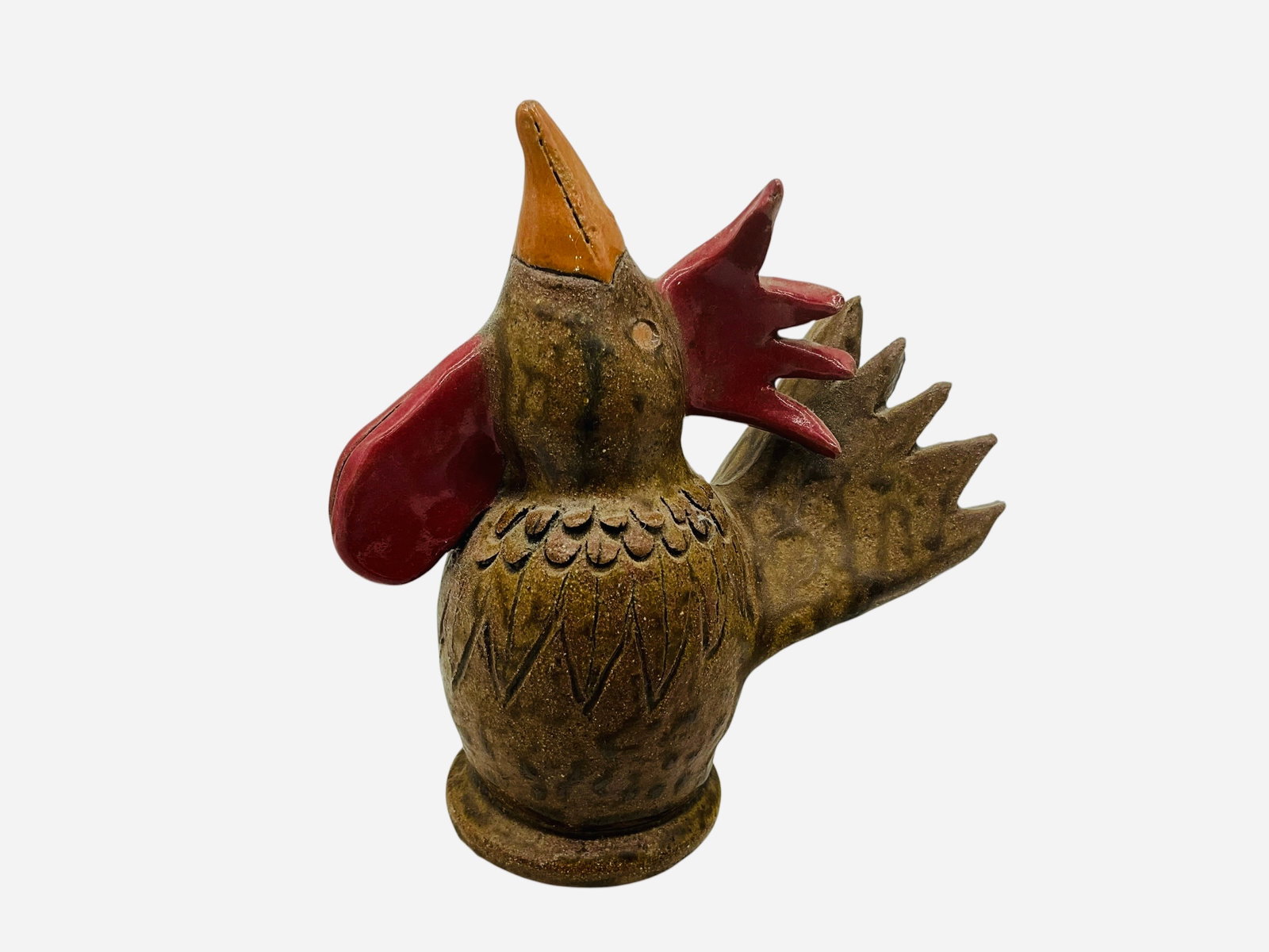 Daniel Boone Folk Pottery Rooster (1 of 3)