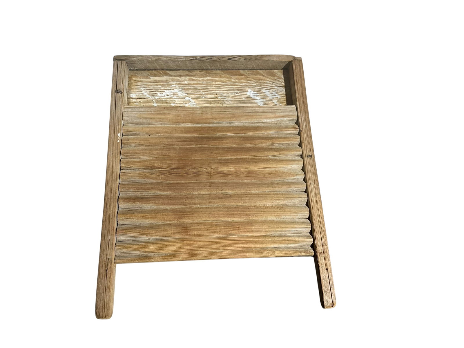 Antique Primitive Wooden Washboard: An excellent primitive all wood washboard. Measures 19" x 15".