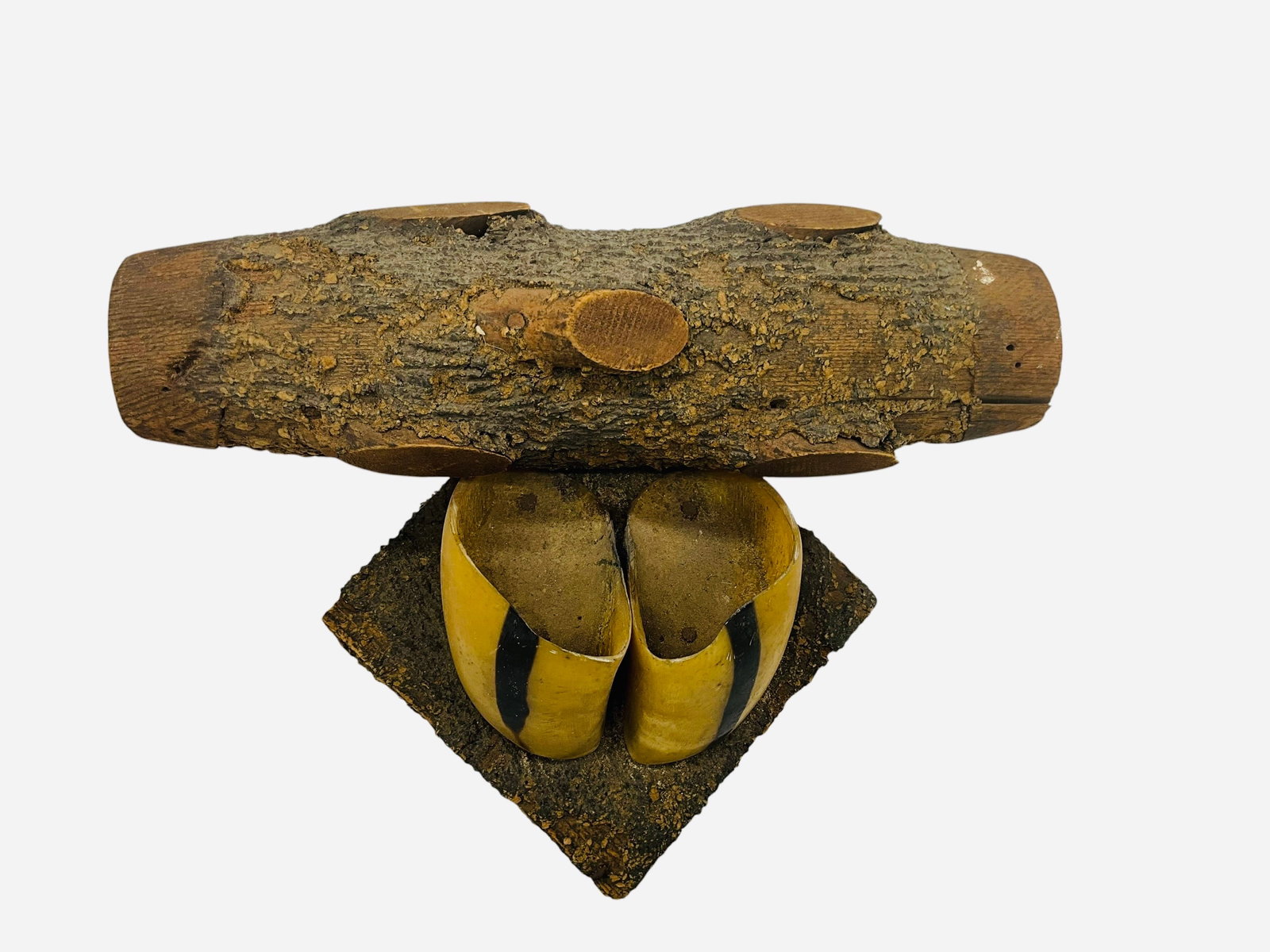 Hand Made Primitive Animal Hoof Match Holder: Great condition. Measures 9" x 12".