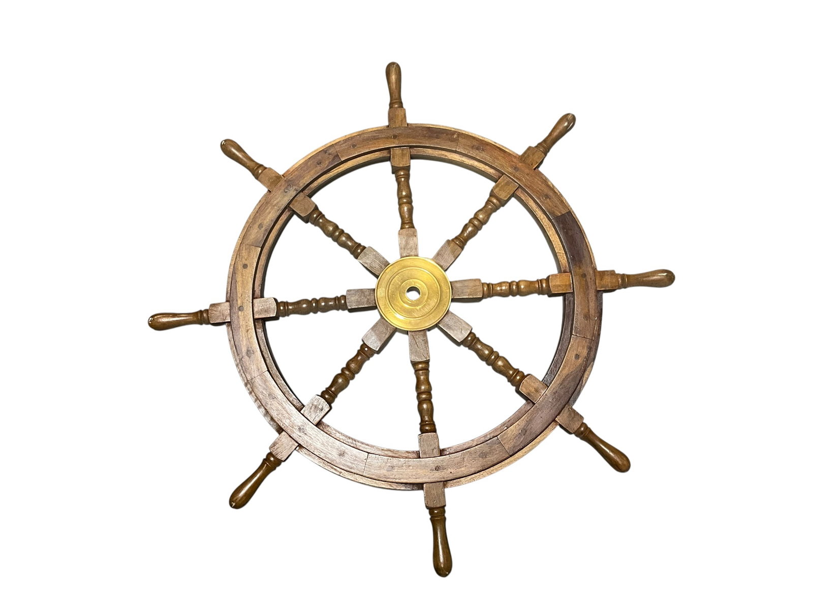 Large Wooden Ships Wheel (1 of 2)