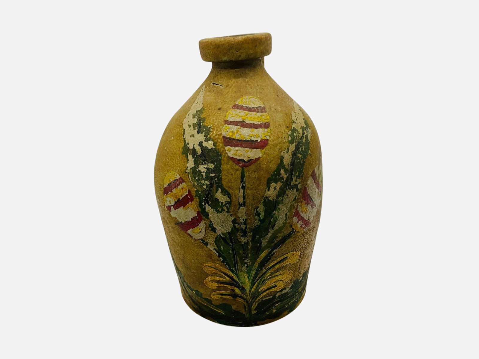 Antique Salt Glaze Floral Painted Jug (1 of 5)