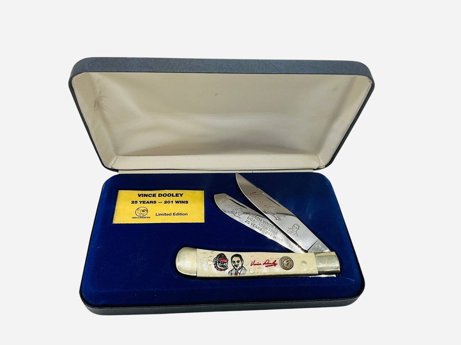 Hen & Rooster Vince Dooley UGA Knife Box Set (1 of 3)