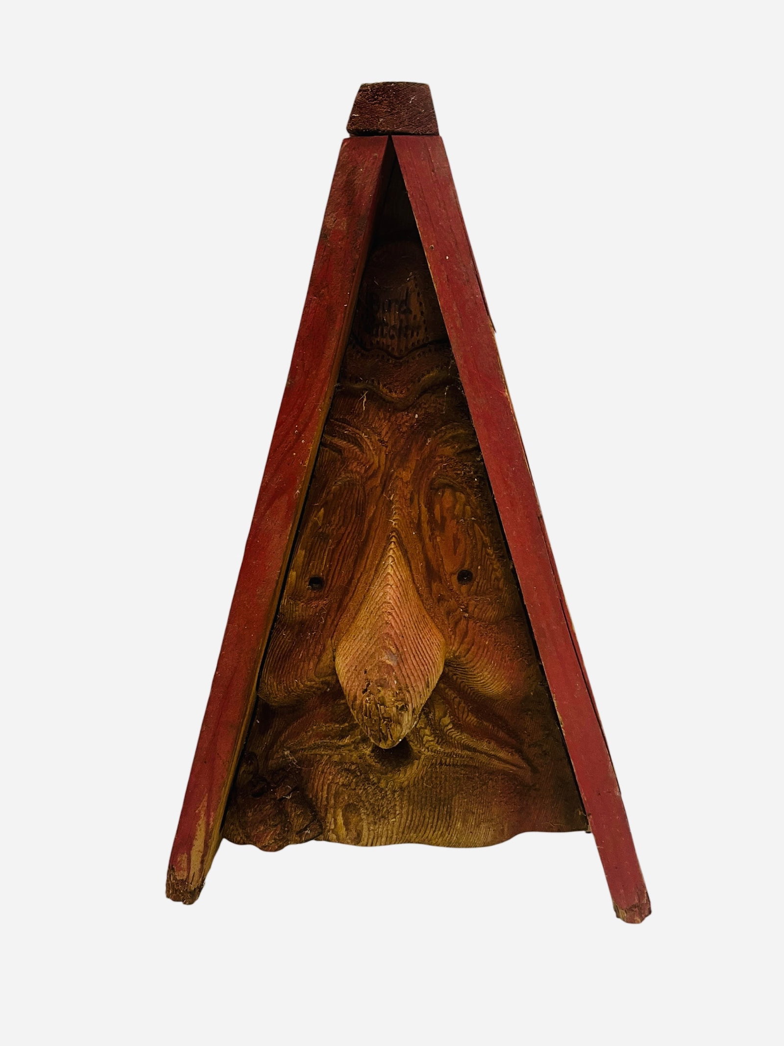 Carved Wood Spirit 'Bird Watchin' Birdhouse: Excellent condition. Measures 14.5" x 9" x 4.25".