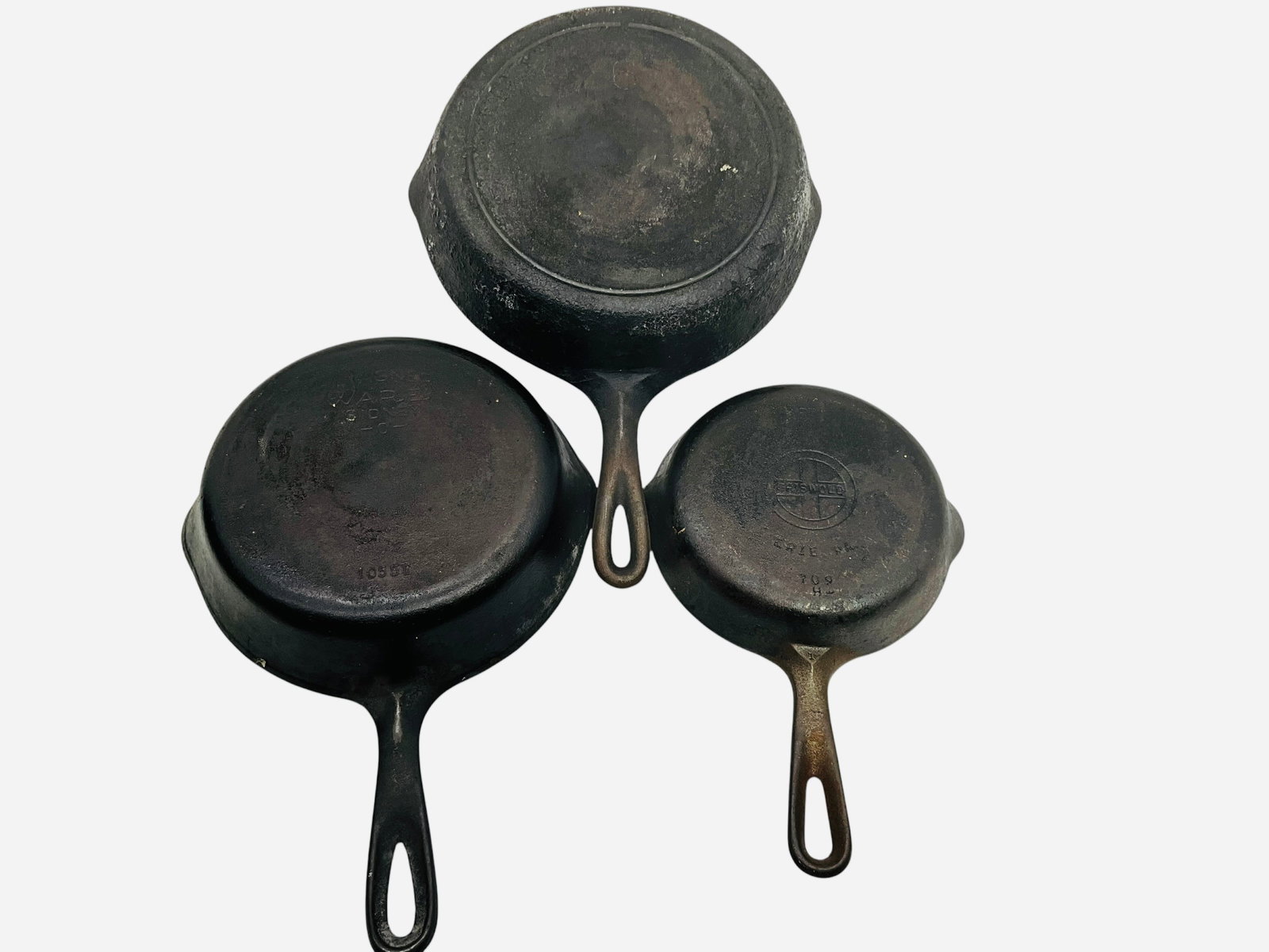 Lot Of 3 Cast Iron Pans Griswold / Wagner Ware (1 of 5)