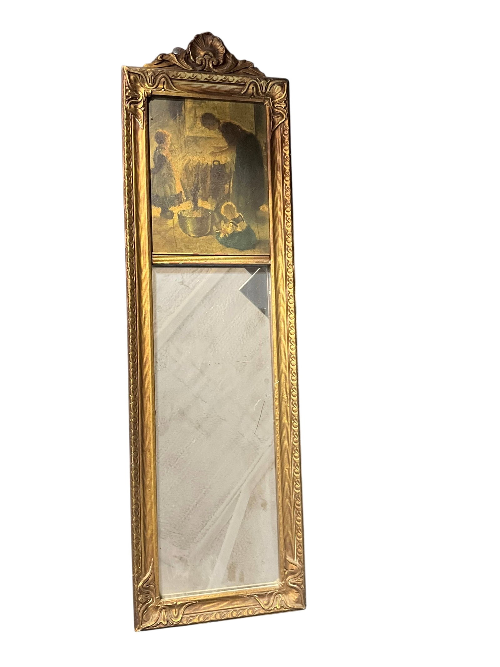 Antique French Trumeau Wall Mirror (1 of 3)