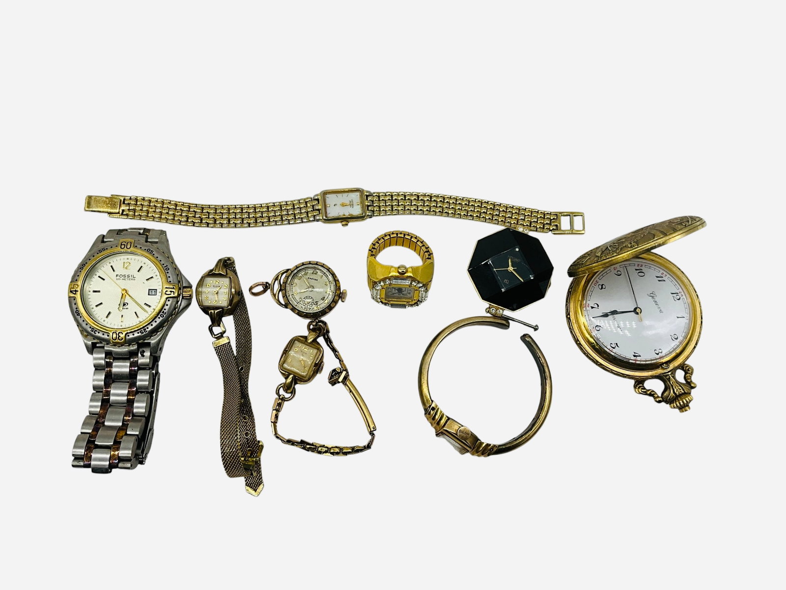 Lot Of Several Watches Elgin Bulova Fossil Citizen (1 of 3)