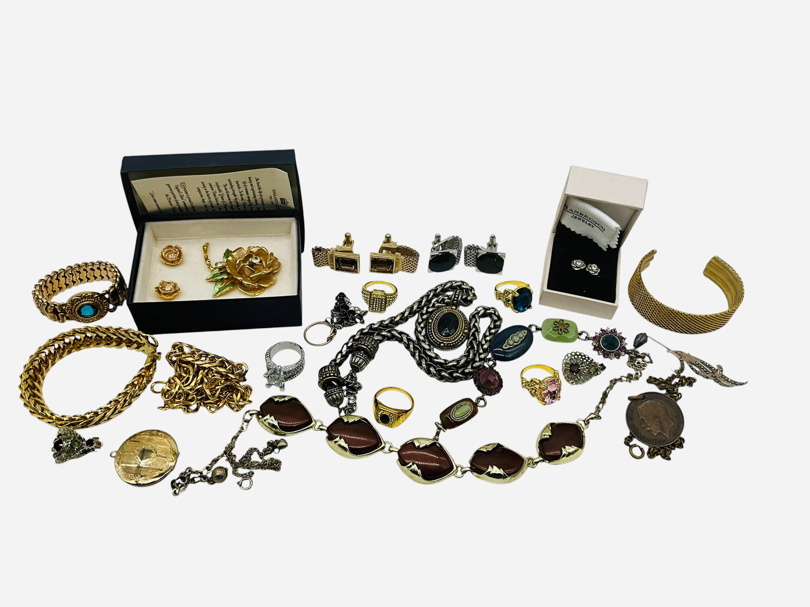 Misc Jewelry Box Lot Assorted Jewelry Pieces (1 of 4)
