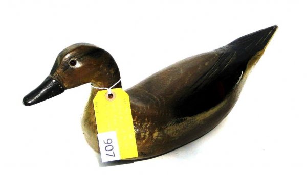 PINTAIL HEN: LEO TOCCHINI, PG 258 OF WILDFOWL DECOYS OF THE PACIFIC COAST. PINTAIL HEN RESTORED BY GIOVANNI, VALLEJO. EST. 500-750