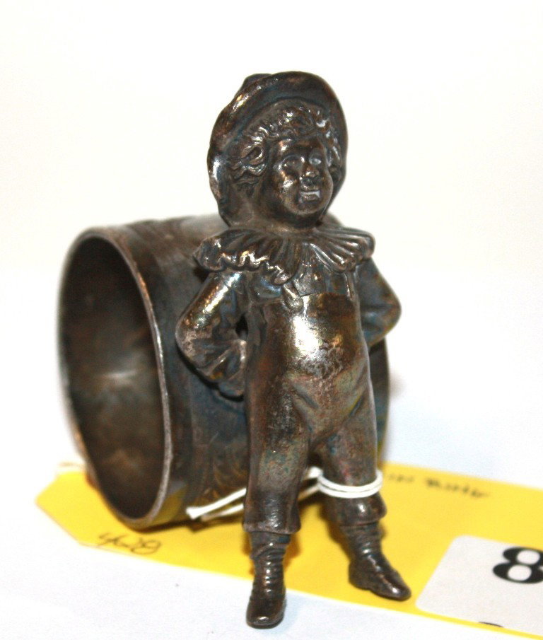 VICTORIAN NAPKIN RING: VICTORIAN MERIDEN #234, SILVERPLATE LITTLE BOY NAPKIN RING