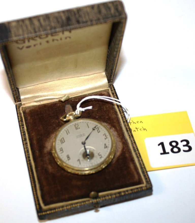 GRUEN SEMITHEN POCKET WATCH: GRUEN SEMITHEN POCKET WATCH