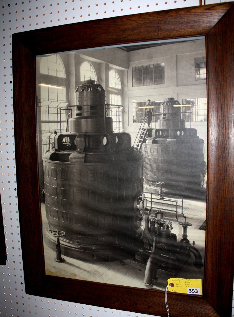 INDUSTRIAL PHOTOGRAPH EDISON SIGNED BISHOP: LARGE INDUSTRIAL PHOTOGRAPH FOR SOUTHERN CAL. EDISON 1920'S, SIGNED BISHOP L.A.