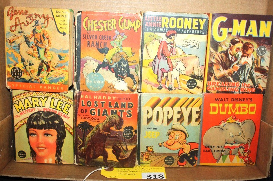 BIG LITTLE BOOKS: LOT 8 BIG LITTLE BOOKS - DUMBO, POPEYE, GENE AUTREY, G-MAN, ANDY ROONEY, CHESTER GUMP, MARY LEE & HAL HARDY