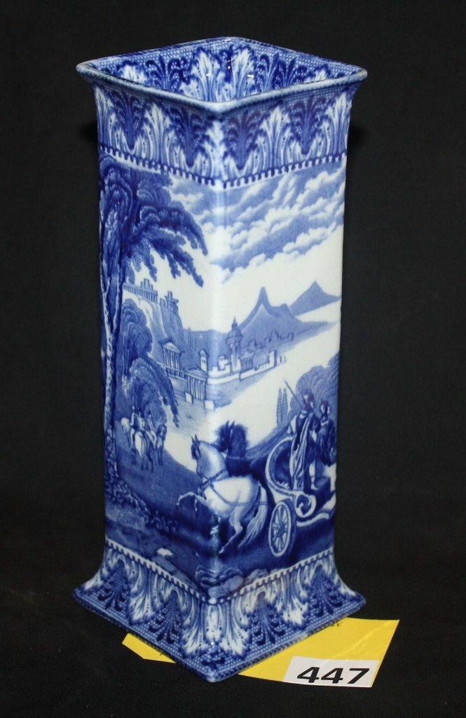 CAULDON CHARIOTS: CAULDON CHARIOTS VASE 8 1/4'' TALL GOOD CONDITION