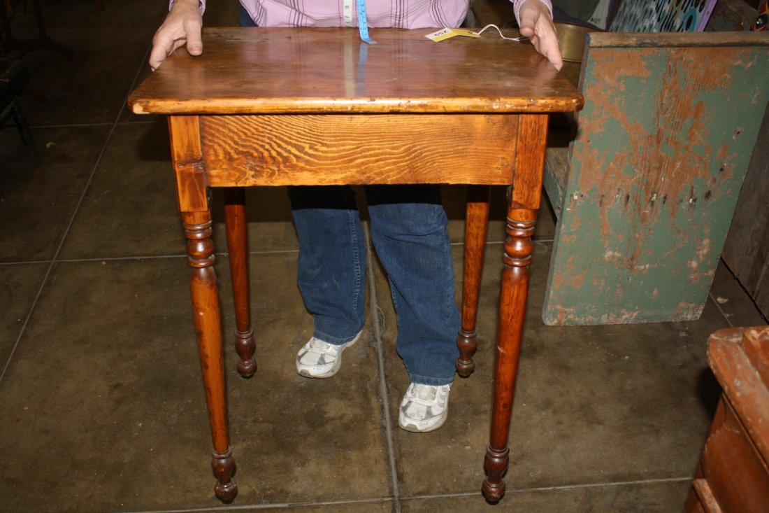 PRIMITIVE PINE TABLE - 8