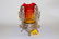 SILVER PLATE HOLDER, PARROT HANDLES, AMBERINA VASE - 2