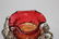 SILVER PLATE HOLDER, PARROT HANDLES, AMBERINA VASE - 3