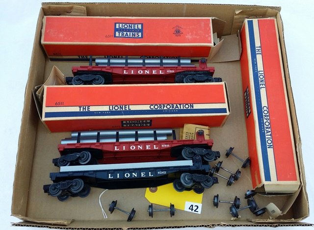Lionel 6262 Wheel Car Licensed Reproduction Window Box - Orange, O & O27 Gauge