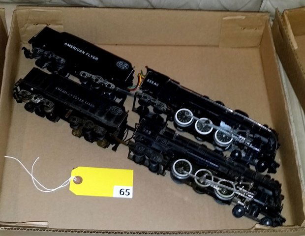 AMERICAN FLYER #322 4-6-4 STEAM LOCOMOTIVES (2) RUNNING: AMERICAN FLYER #322 4-6-4 STEAM LOCOMOTIVES (2) RUNNING AND GOOD CONDITION