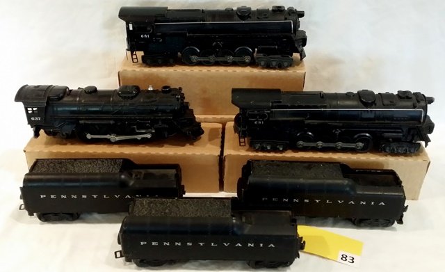 LIONEL LOT OF 3; 681 (2) & 637 WITH TENDERS 2046, ALL: LIONEL LOT OF 3; 681 (2) & 637 WITH TENDERS 2046, ALL AS IS