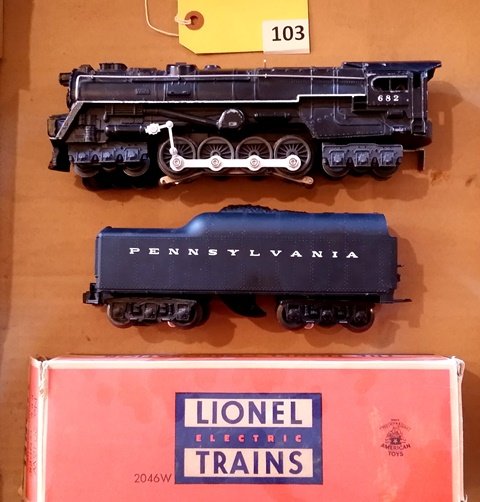 LIONEL 682 LOCOMOTIVE 2046 W-TNDR, RUNS, NO BOX IN: LIONEL 682 LOCOMOTIVE 2046 W-TNDR, RUNS, NO BOX IN GOOD CONDITION