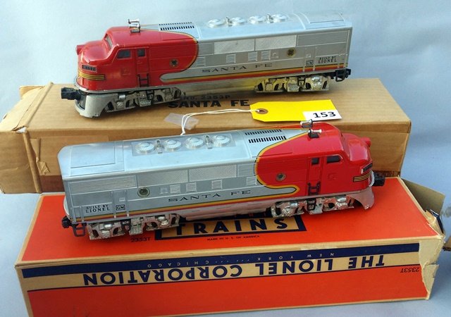 LIONEL ENGINES LOT OF 2 #2353 "AA" UNITS 1 PWR WITH: LIONEL ENGINES LOT OF 2 #2353 ''AA'' UNITS 1 PWR WITH BOXES AND RUNS, VERY GOOD CONDITION