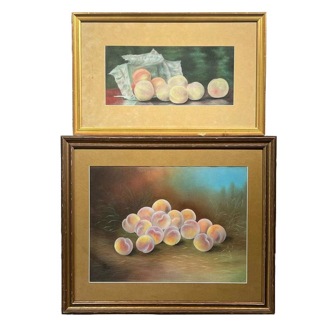 (2pc) PEACHES PASTEL STILL LIFES (1 of 15)