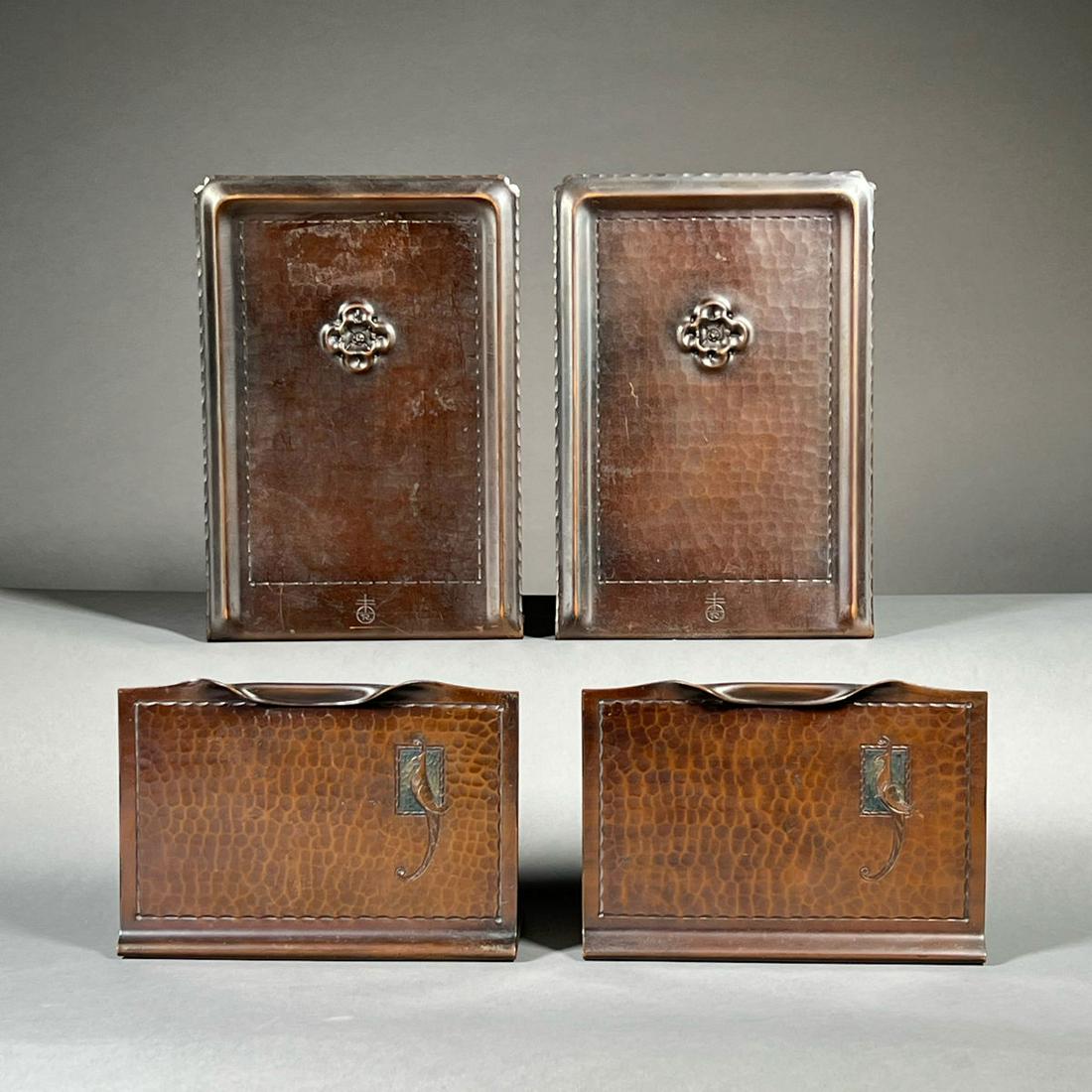 (4pc) TWO PAIRS ROYCROFT BOOKENDS (1 of 15)