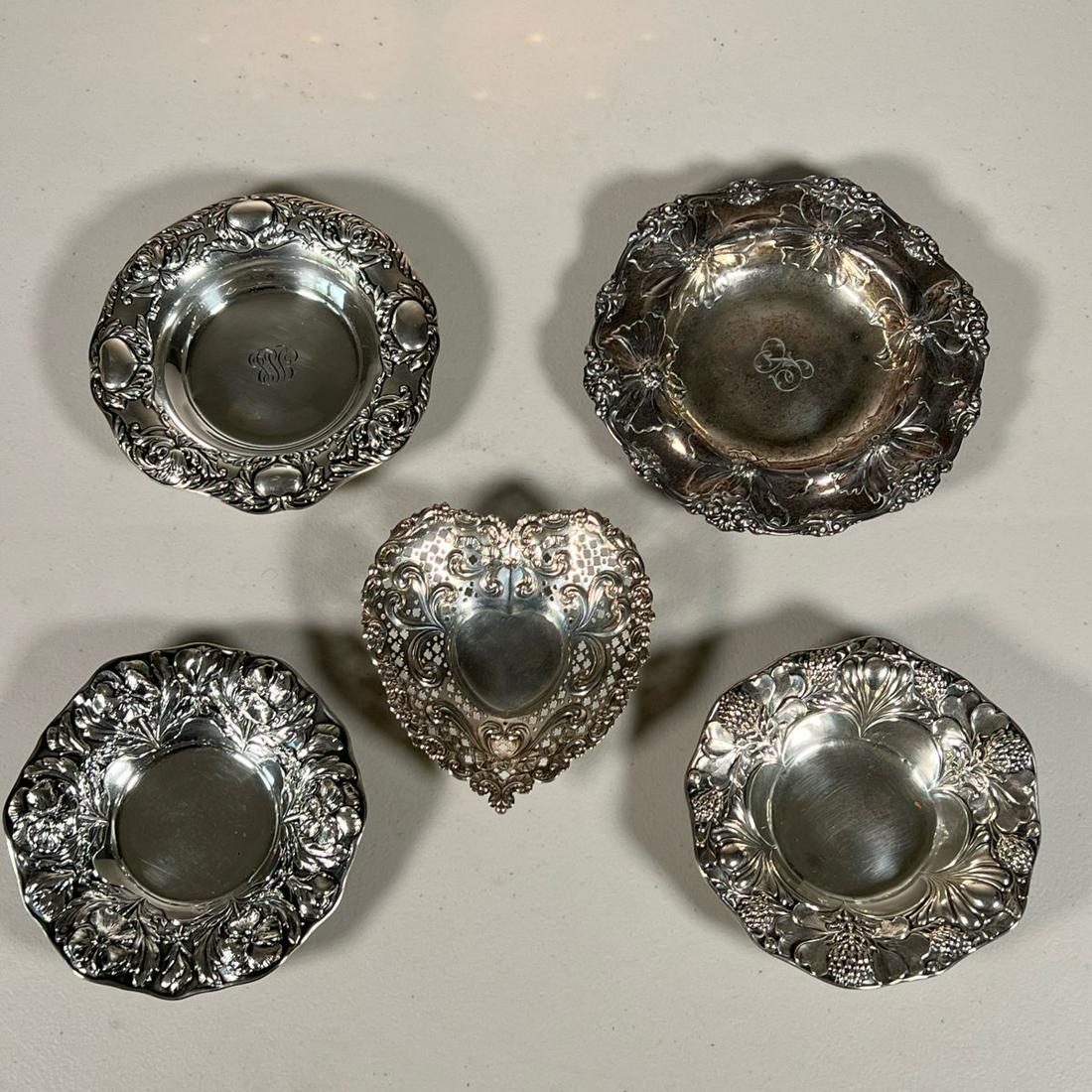 (5pc) GORHAM STERLING SILVER BOWLS (1 of 12)