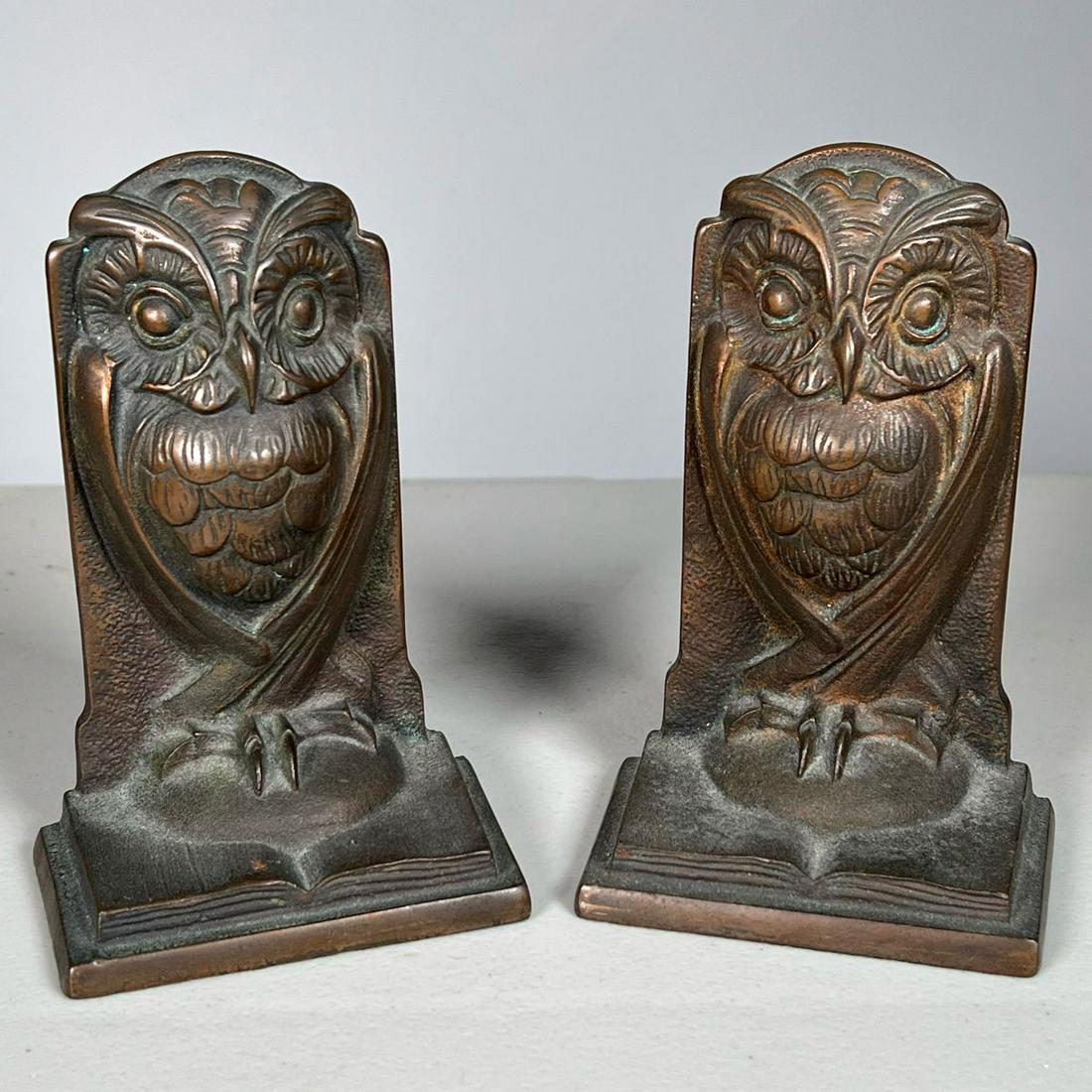 BRONZED OWL BOOKENDS (1 of 10)