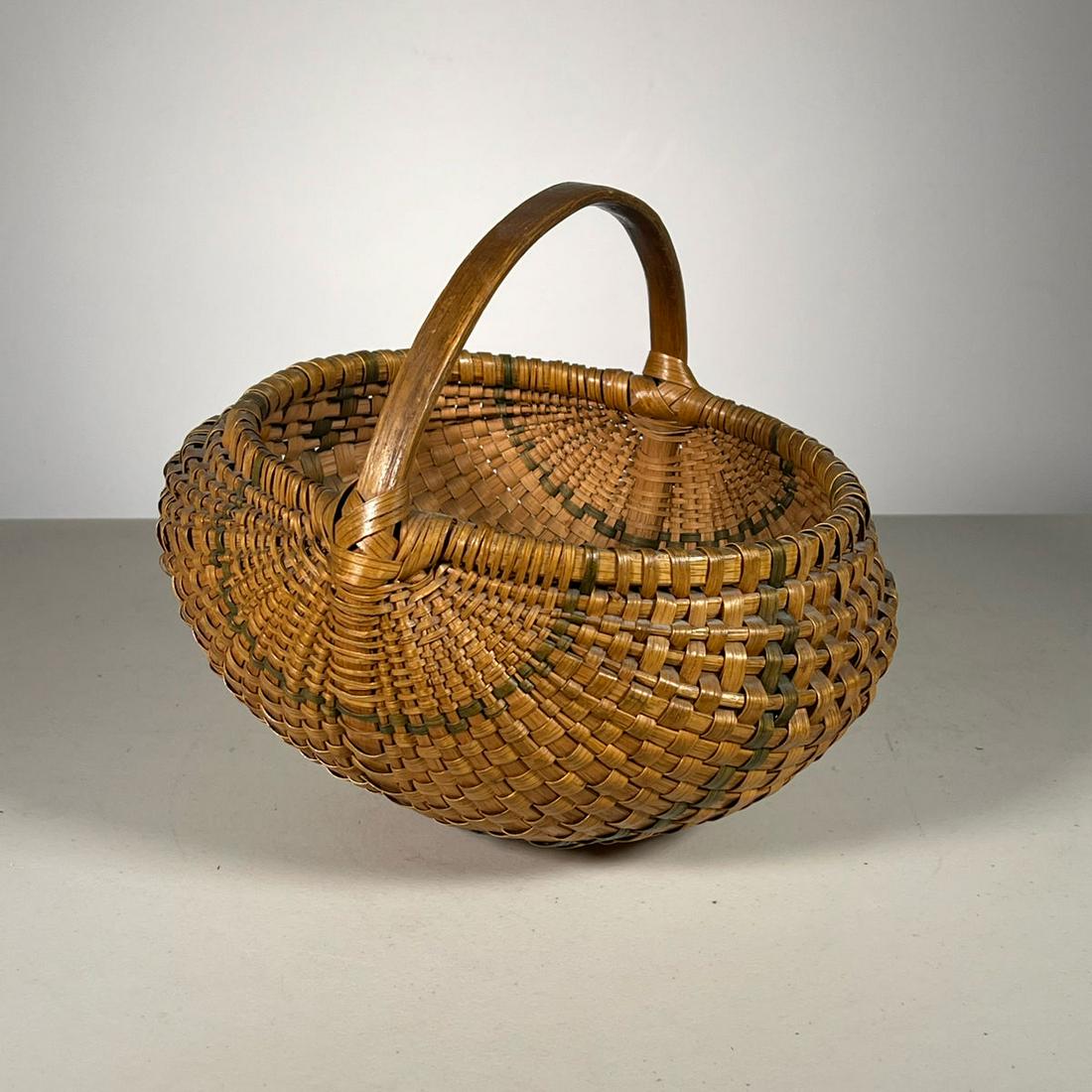 GREEN PAINTED MELON BASKET (1 of 5)