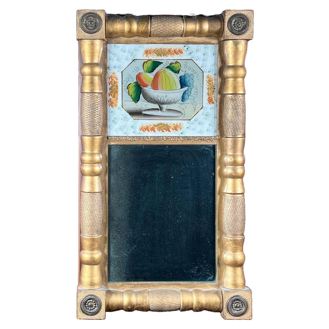 SHERATON REVERSE PAINTED MIRROR (1 of 11)