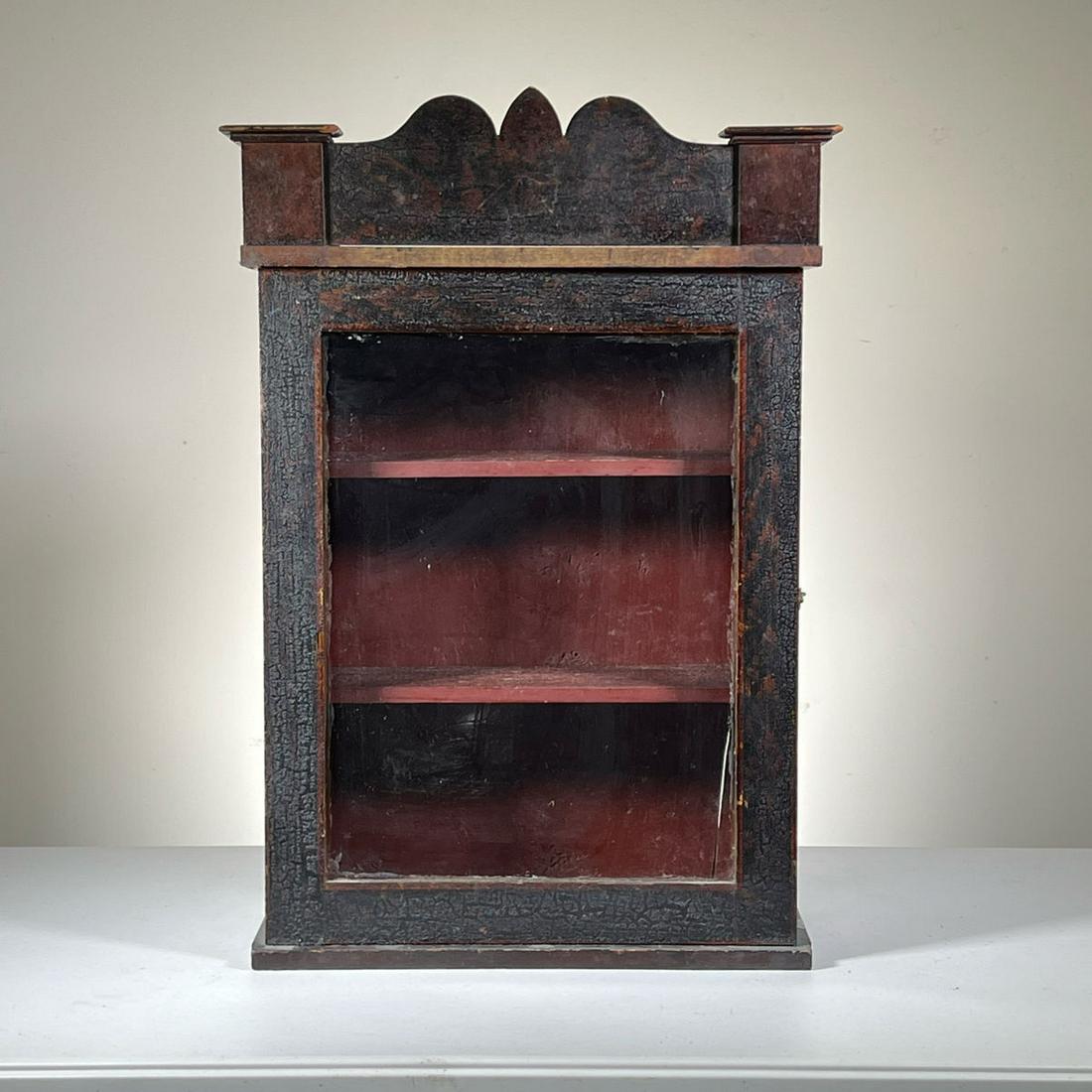 STENCILLED HANGING CABINET (1 of 7)