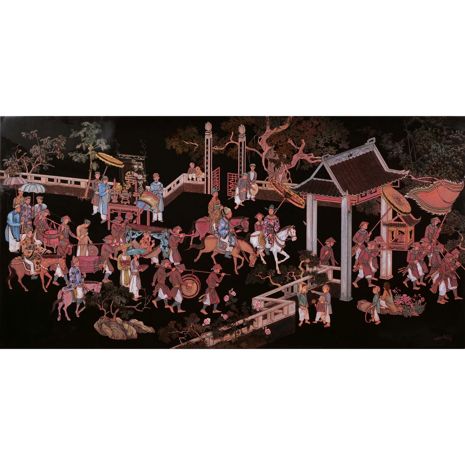 CONTEMPORARY LACQUER DECORATED PANEL (1 of 20)