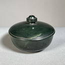 CHINESE SPINACH JADE COVERED BOWL