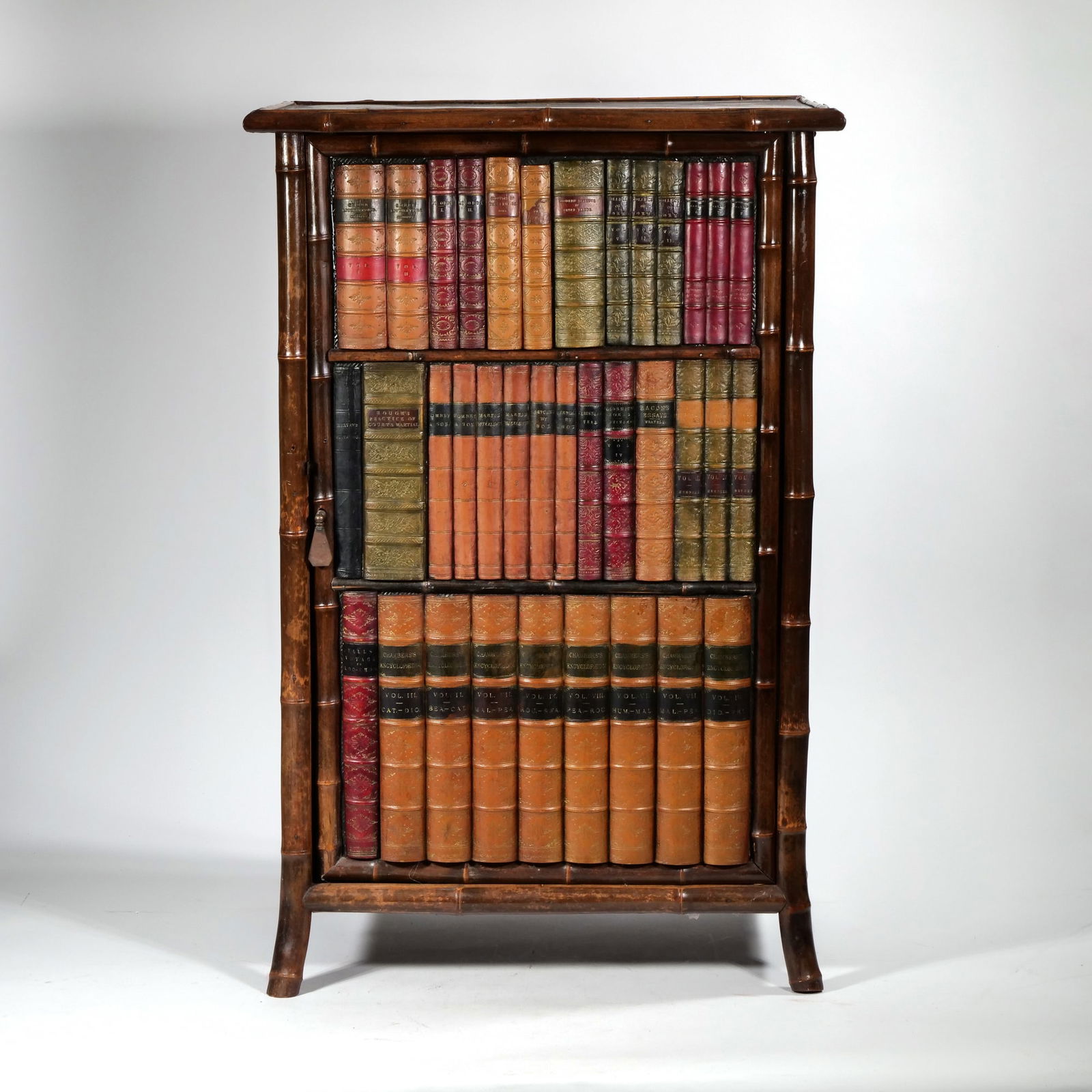 VICTORIAN BAMBOO BOOK CABINET (1 of 12)