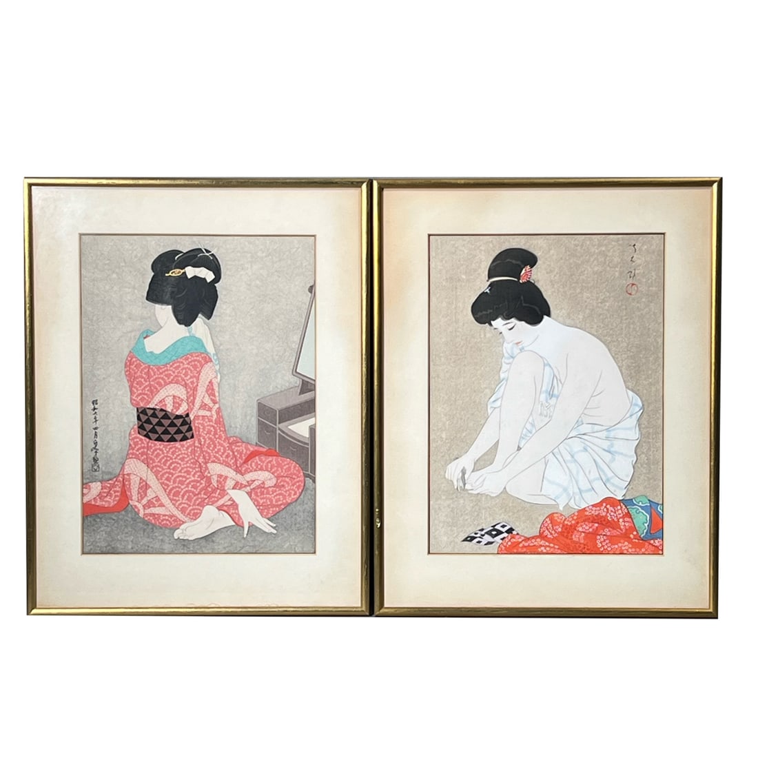 (2pc) WOODBLOCK PRINTS (1 of 11)