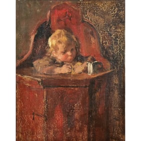 AMERICAN IMPRESSIONIST SCHOOL (19TH CENTURY) CHILD'S PORTRAIT