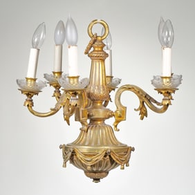 ANTIQUE DORE BRONZE CHANDELIER