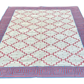 MADELINE WEINRIB DHURRIE FLAT WOVEN RUG